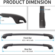 MONOKING Cross Bars Roof Rack Compatible with 2014-2020 Jeep Cherokee 2.4L 3.2L Aluminum ABS Cargo Carrier Kayak Rooftop Luggage Crossbar Max Load 155 LBS