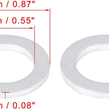 X AUTOHAUX 20pcs M14 Silver Tone Oil Drain Plug Gaskets Replacement for Honda 94109-14000