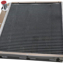 CoolingSky 2 Row All Aluminum Tractor Radiator for Ford New Holland 1510 1710 SBA310100440 SBA310100291