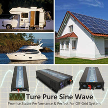 WZRELB Full Power Endurable 3500W 12VDC to 120VAC 60HZ US DUAL OUTLETS LED DISPLAY PURE SINE WAVE INVERTER Power Converter, (RBP350012B1)