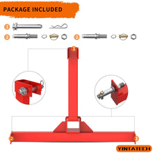 3 Point Trailer Hitch with 2" Receiver for Category 1 Tractor Gooseneck Drawbar Adapter Red Towing Hitch