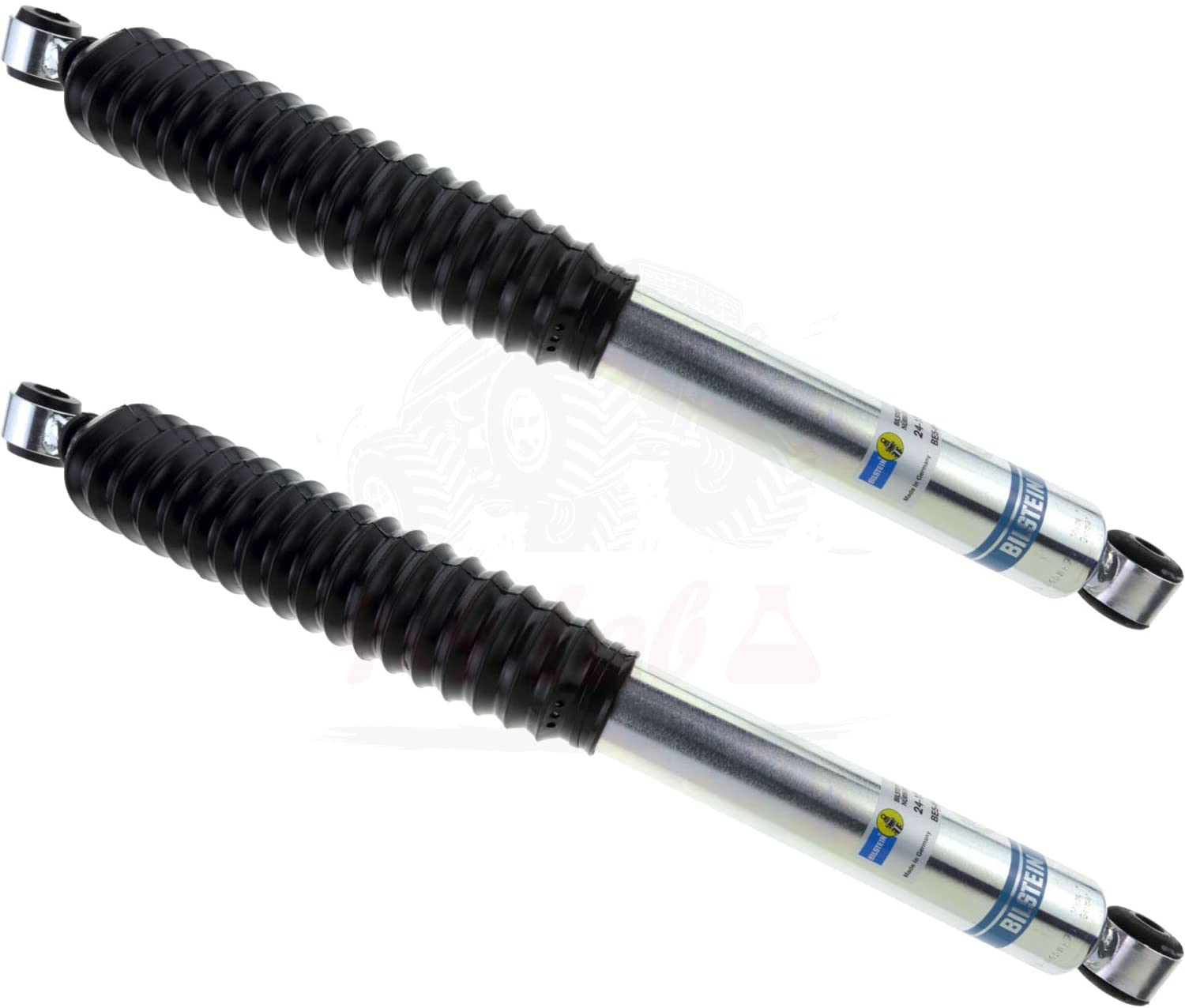 Bilstein B8 5100 Series 2 Rear Shocks Kit for 87-'95 Jeep Wrangler 3-4 inch lift Ride Monotube replacement Gas Charged Shock absorbers part number 24-185660