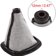 X AUTOHAUX Black Car Manual 5-Speed Wood Gear Stick Shift Knob Gaitor Boot for VW Passat B5 Leatherette