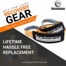 GearAmerica Recovery Tow Strap 4" x 30' | Ultra Heavy Duty 45000 lbs (22.5 US Tons) Strength | Triple Reinforced Loops + Protective Sleeves | Emergency Truck Towing | Free Storage Bag + Strap