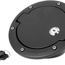 X AUTOHAUX Car Gas Cap Fuel Filler Door Cover with Keys for Jeep Wrangler JK Unlimited 2007-2017