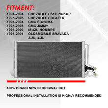 4560 Aluminum A/C Condenser Replacement for Chevy Blazer S10 GMC Jimmy Sonoma 94-05