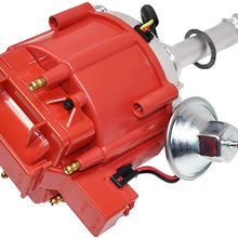 A-Team Performance Complete HEI Distributor 65K Coil 7500 RPM Compatible With Chevrolet Chevy GM GMC 4.3L 262 V6 EFI to CARB SWAP 90° V-6 One Wire Installation Red Cap