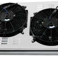 ALLOYWORKS 4 Row Core Aluminum Radiator+Shroud Fan+Relay For 1968-1990 Chevy C/K Series 10 20 30 Pickup/Chevelle El Camino/Buick/GMC