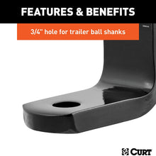 CURT 45521 Class 2 Trailer Hitch Ball Mount, Fits 1-1/4-Inch Receiver, 3,500 lbs, 3/4-Inch Hole, 3-1/4-Inch Drop, 2-5/8-Inch Rise