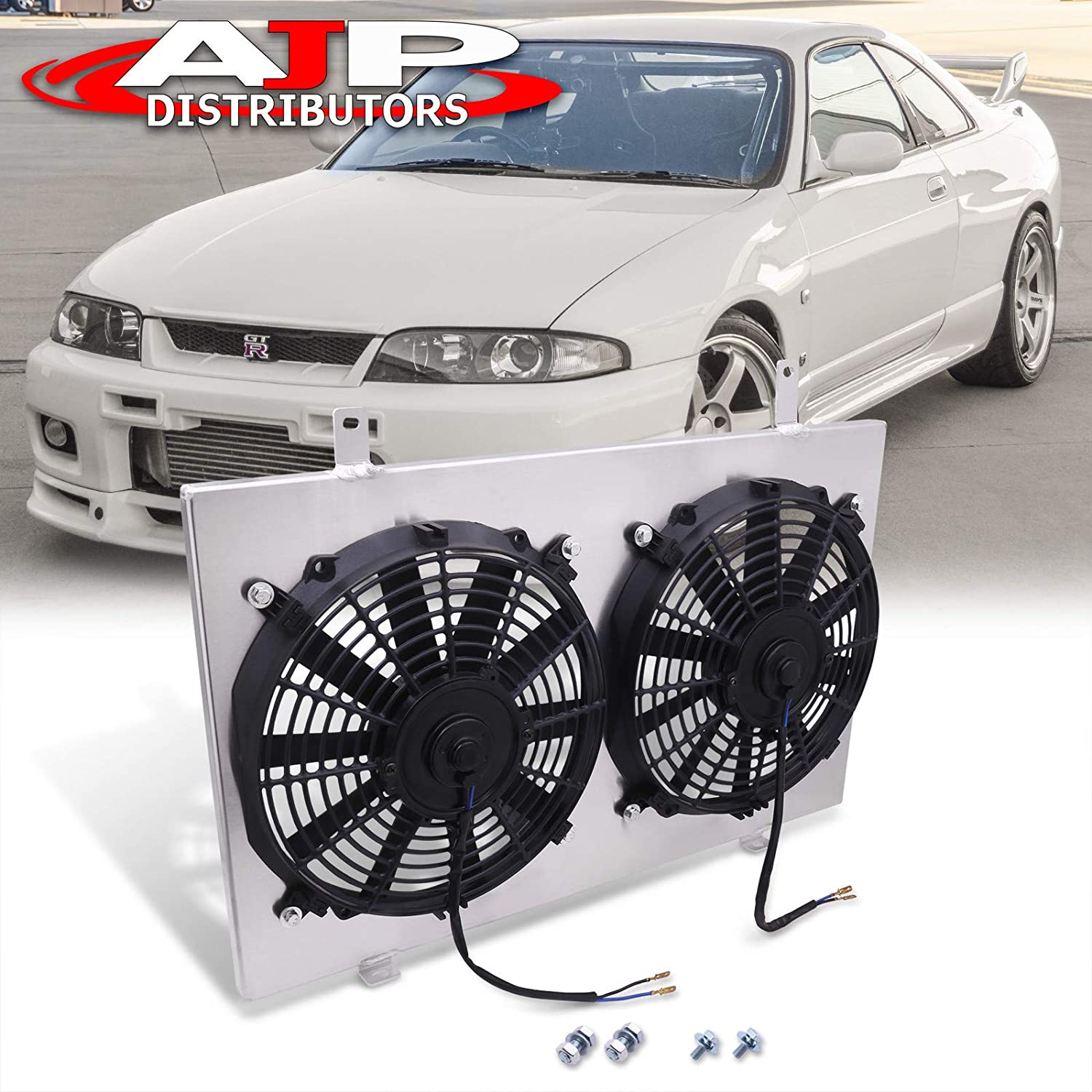 AJP Distributors Replacement Upgrade JDM Manual MT Transmisson Aluminum Radiator Dual 12