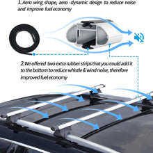MONOKING 54 inches Cargo Racks, 2-Piece Universal Cross Rail Roof Rack, with 2 Extra Rubber Strips, Crossbars Existing Raised Side Rail with a Gap