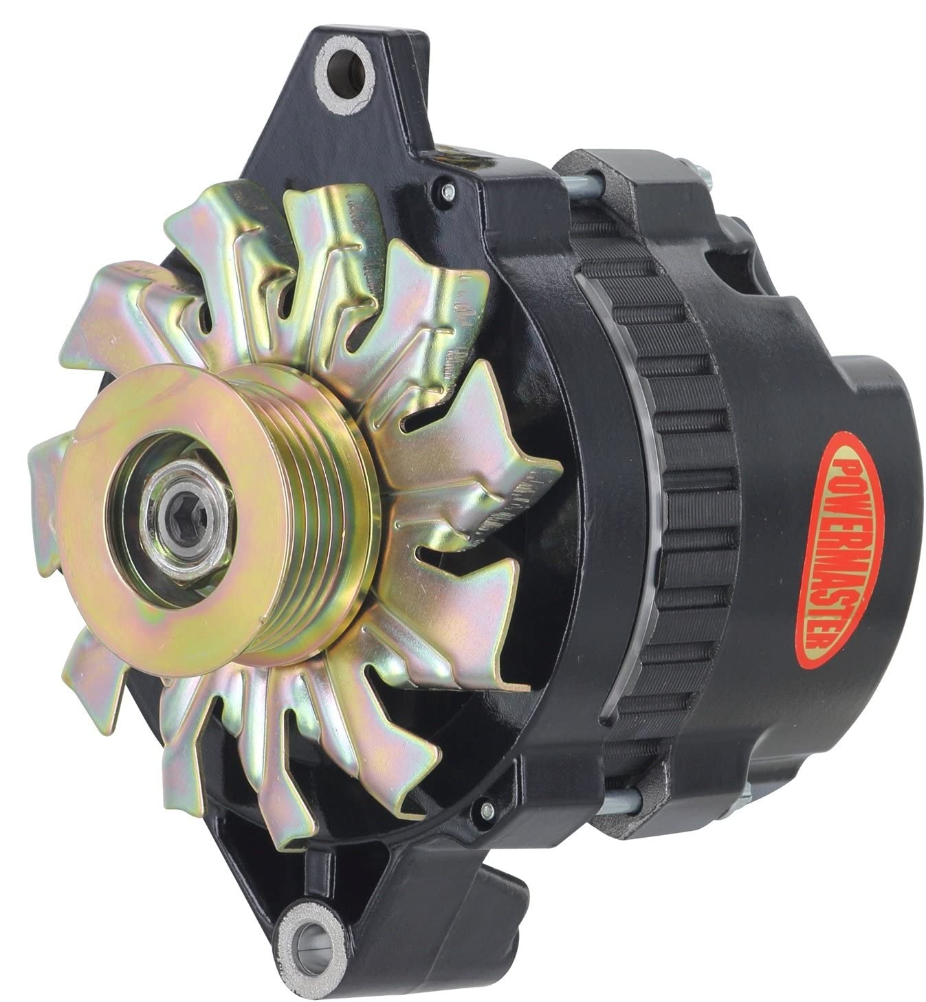 Powermaster 578038 Alternator (GM CS130 Black 140A XS Volt 6 grv Pulley Str Mtg 6.61