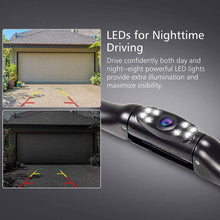 MUCH HD Car Rear View Reversing Backup Camera Automotive with Perfect Adjustable View Angle 8 LED Waterproof Lights Night Vision for Truck Car RV Bus License Plate