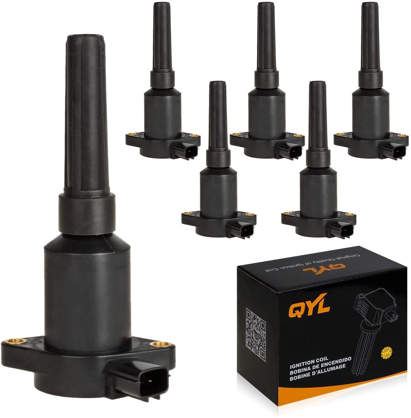 6Pcs Ignition Coil Pack Replacement for Jaguar XJ6 XJS XJR Vanden Plas 4.0L 6.0L I6 V12 C1203 UF384