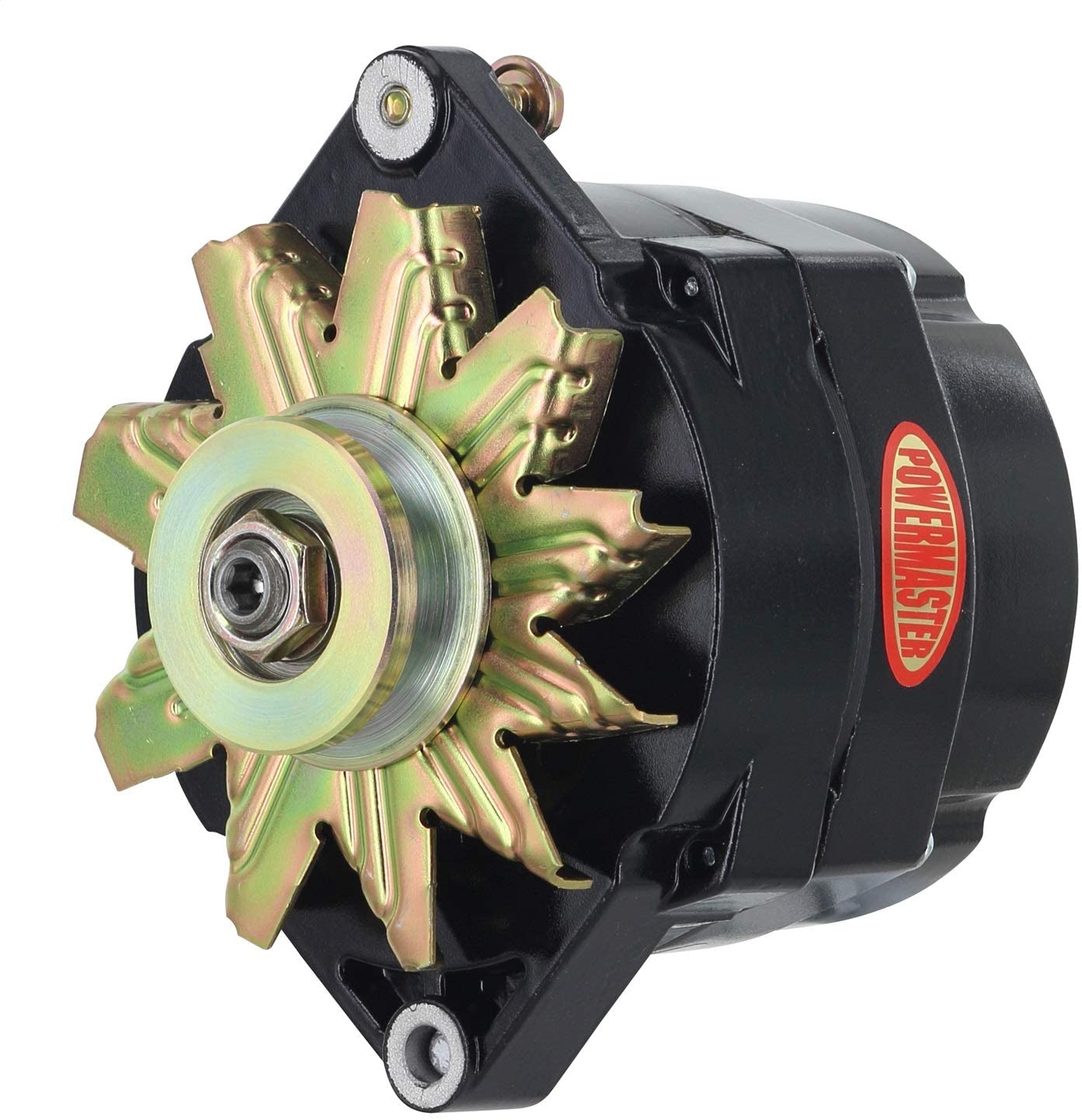 Powermaster 8-56141 Black Alternator (Upgrade 150A 1V Pulley 1 Wire Motorola Replacement 1