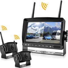 Wireless Backup Camera - IP69 Waterproof 1080P HD Night Vision Wide View Angle Backup Camera Wireless with 7 Inch HD Monitor, Wireless Backup Camera for Truck RV Trailer Pickup Camper