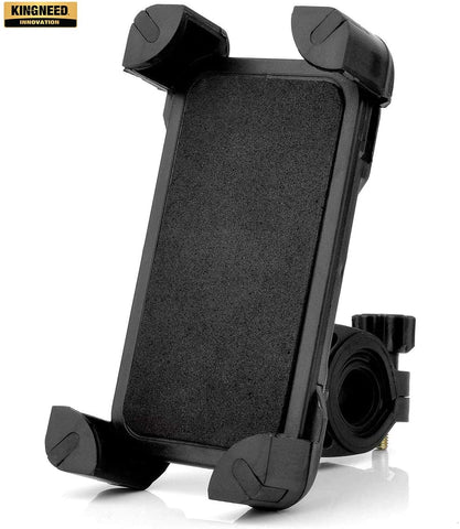 kingneed Bike Scooter Phone Mount Universal Bicycle Cell Phone 4''-8'' Display Stand Holder Anti Shake and Stable Cradle Clamp with 360° Rotation for iPhone Android GPS