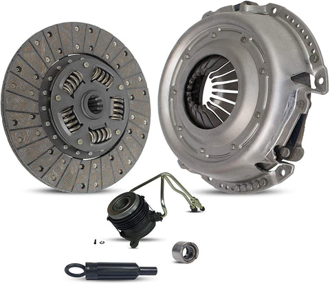 Clutch And Slave Cylinder Kit compatible with Wagoneer Cherokee Wrangler Laredo Pioneer Sport Eliminator Limited Chief Sahara 1987-1989 4.0L L6 4.2L L6 (1989 Peugeot transmission; 01-035S)