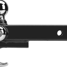 bROK Products 32968 2" Shank Tri-Ball Mount with Chrome Hook, Black Powdercoat