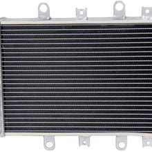 ALLOYWORKS 2 Row All Aluminum Radiator For 2007-2012 Yamaha Grizzly 550 700 YFM550 YFM700