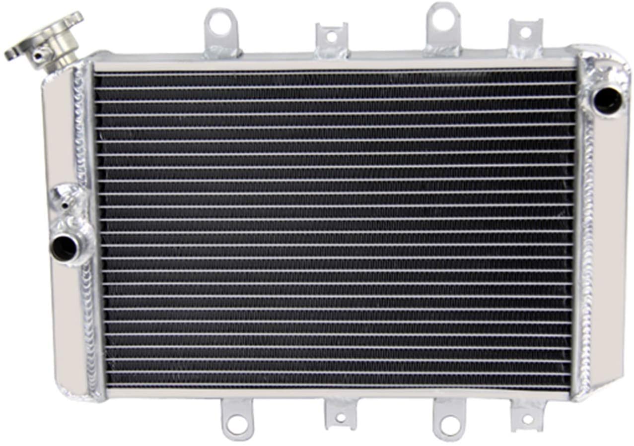 ALLOYWORKS 2 Row All Aluminum Radiator For 2007-2012 Yamaha Grizzly 550 700 YFM550 YFM700