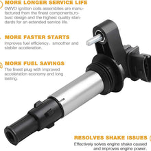 DWVO Ignition Coil Pack Compatible with Buick Allure Enclave LaCrosse Rendezvous - Cadillac CTS STS SRX - Chevrolet Traverse Vectra - Saab Saturn 2.8L 3.6L V8 - Set of 6