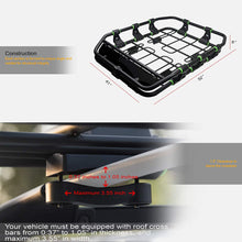 Stehlen 642167819219 Universal HD Sport Modular Steel Roof Rack Basket with Wind Fairing - Matte Black/Green