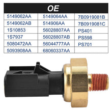 EVIL ENERGY Engine Oil Pressure Sensor Swith Sender 5149062AA 5149062AB Replacement for 2011-2017 Chrysler 200/300 Dodge Jeep Ram 3.6L V6