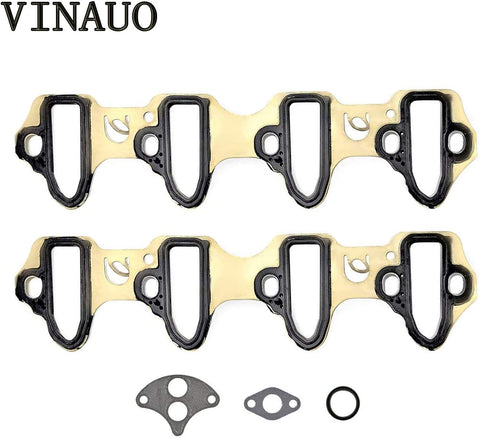 VINAUO MS98016T Intake Manifold Gasket Kit Intake Gaskets Replacement For 1999-2007 Silverado 1500 4.8L 2000-2002 Silverado 2500 6.0L 2001-2003 Suburban 1500 5.3L