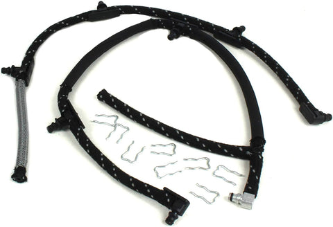 Diesel Fuel Line Return Kit With Clips For 2004.5-2010 Chevrolet Chevy GMC Silverado Sierra 2500 HD 3500 6.6L Duramax Diesel LLY LBZ LMM Replaces OE# 98062291 97328733, 97363195