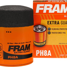 FRAM Extra Guard PH8A, 10K Mile Change Interval Spin-On Oil Filter