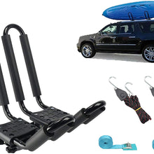 Mrhardware A01 Kayak Roof Rack for SUV Car Top Roof Mount Carrier J Cross Bar Canoe Boat (1 Pairs)