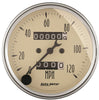 AUTO METER 1896 Antique Beige Mechanical Speedometer,3.125 in.