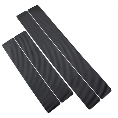 4x Carbon Fiber Car Interior Accessories Door Sill Scuff Welcome Pedal Stickers