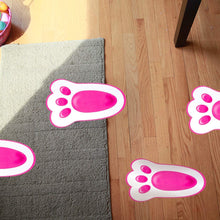 Kicko Easter Bunny Footprint Decorations - 16 Pack - 4.75 x 8 Inches - for Kids, Party Favors, Easter Baskets and Egg Hunts, Classroom Prizes, Decorations, Birthday Supplies, Holidays, Pinata Fillers