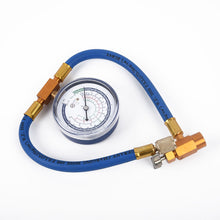 R134A to R12 R22 Refrigerant Recharge Hose Pipe with Can Tap Pressure Gauge