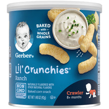 Gerber Lil' Crunchies Baked Corn Snack, Ranch, 1.48 oz. Canister