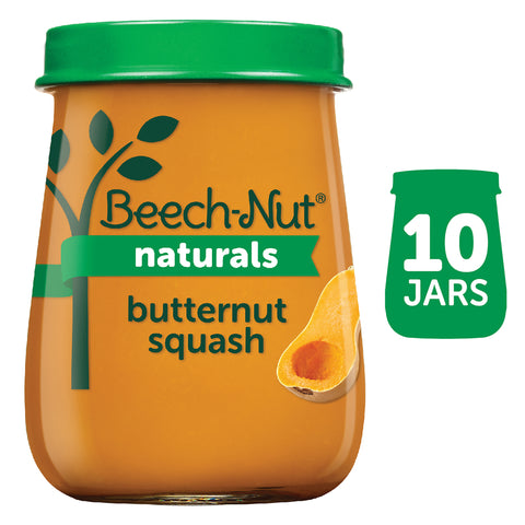 (10 Pack) Beech-Nut Naturals Stage 1, Butternut Squash Baby Food, 4 oz Jar