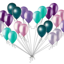 24 pc Aqua Purple Pink Teal Latex Party Balloon Birthday Baby Unicorn Mermaid 12