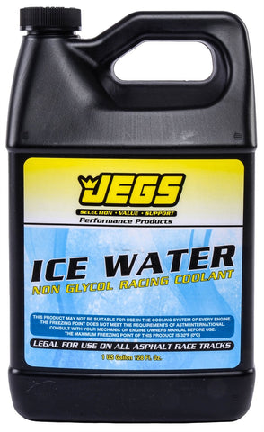 JEGS 72314 Ice Water Racing Coolant 1 Gallon Non-Glycol Formula Legal for Use on