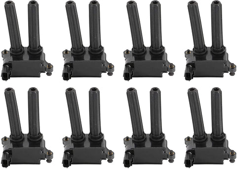 Ignition Coil Pack Set of 8 - Fits Dodge Ram 1500, 2500, 3500, Jeep Grand Cherokee 5.7L, Commander, Dodge Charger, Challenger 5.7L, 6.1L, 6.4L HEMI - Replaces 5602129AA, 56029129AA, UF-504, 56029129AF