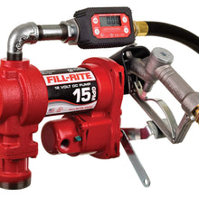 Fill-Rite FR1210HA 12V 15 GPM Fuel Transfer Pump (Unleaded Auto Nozzle, Discharge Hose, Suction Pipe)