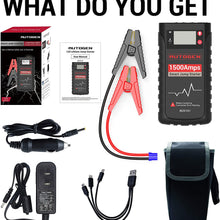 AUTOGEN 1500A 18000mAh Smart Portable Car Jump Starter (8.0L Gas & 6.0L Diesel Engines), 12V Auto Battery Booster Charger, Power Pack Jumper Box Pack for Trucks SUV, LCD Display