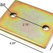 (Pack of 3) 5/16in Bolt On Grab Hook Mount with Backer Plate - Complete Hardware Included