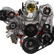 ICT Billet LS Truck A/C Air Conditioner Compressor Sanden 7176 Bracket Kit LQ4 LQ9 LSX AC with 1 wire power clutch natural cast aluminum R-134a refrigerant 551352-3