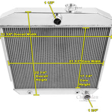 Champion Cooling, 3 Row All Aluminum Radiator for Chevrolet Bel-Air, CC5057