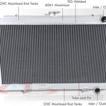 AJP Distributors Replacement Upgrade Performance Racing Cooling JDM 2 Row Dual Core Aluminum Radiator For 240SX S14 2.4L KA24 KA24DE M/T Manual Transmission 1995 1996 1997 1998 95 96 97 98