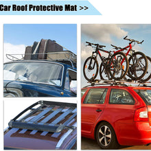 X AUTOHAUX Non-Slip Car Rubber Rooftop Cargo Mat 47"x35" Protective Roof Luggage Rack Travel Luggage Bag