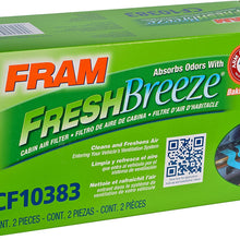 FRAM Fresh Breeze Cabin Air Filter Replacement for Car Passenger Compartment w/ Arm and Hammer Baking Soda, Easy Install, CF11182 for Select Acura and Honda Vehicles