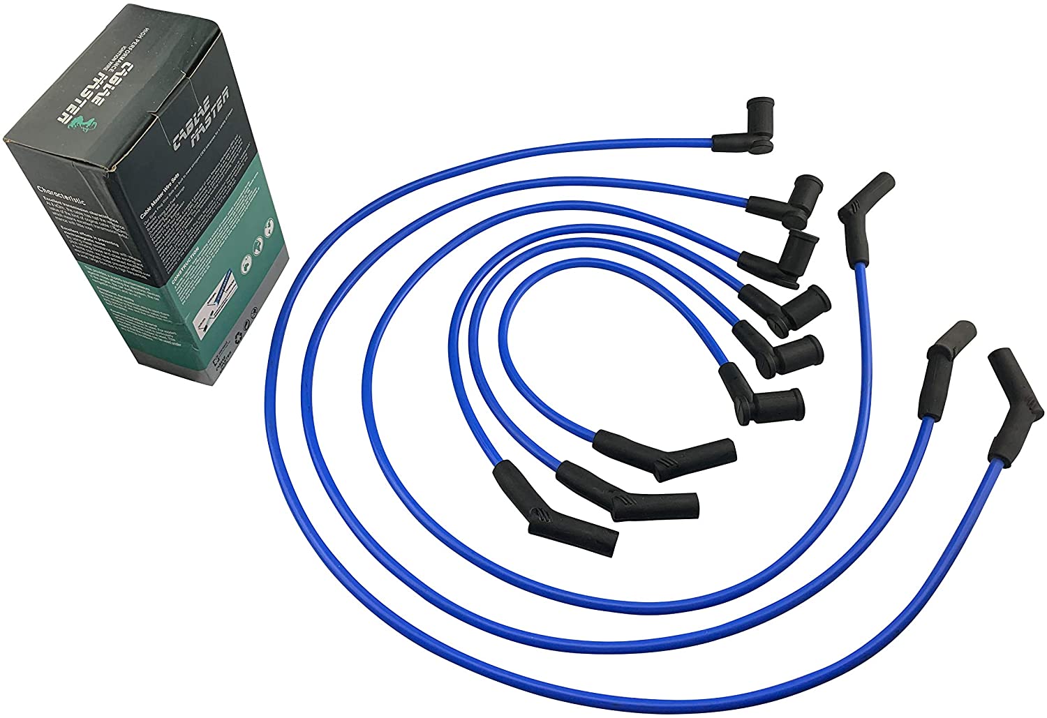 Cable Master 8.2MM Racing Spark Plug Wires Compatible with F-150 Heritage E-150 Club Wagon Econoline Club Wagon E-250 Econoline